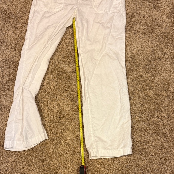 Banana Republic White Martin Fit Linen Pants - Picture 7 of 8